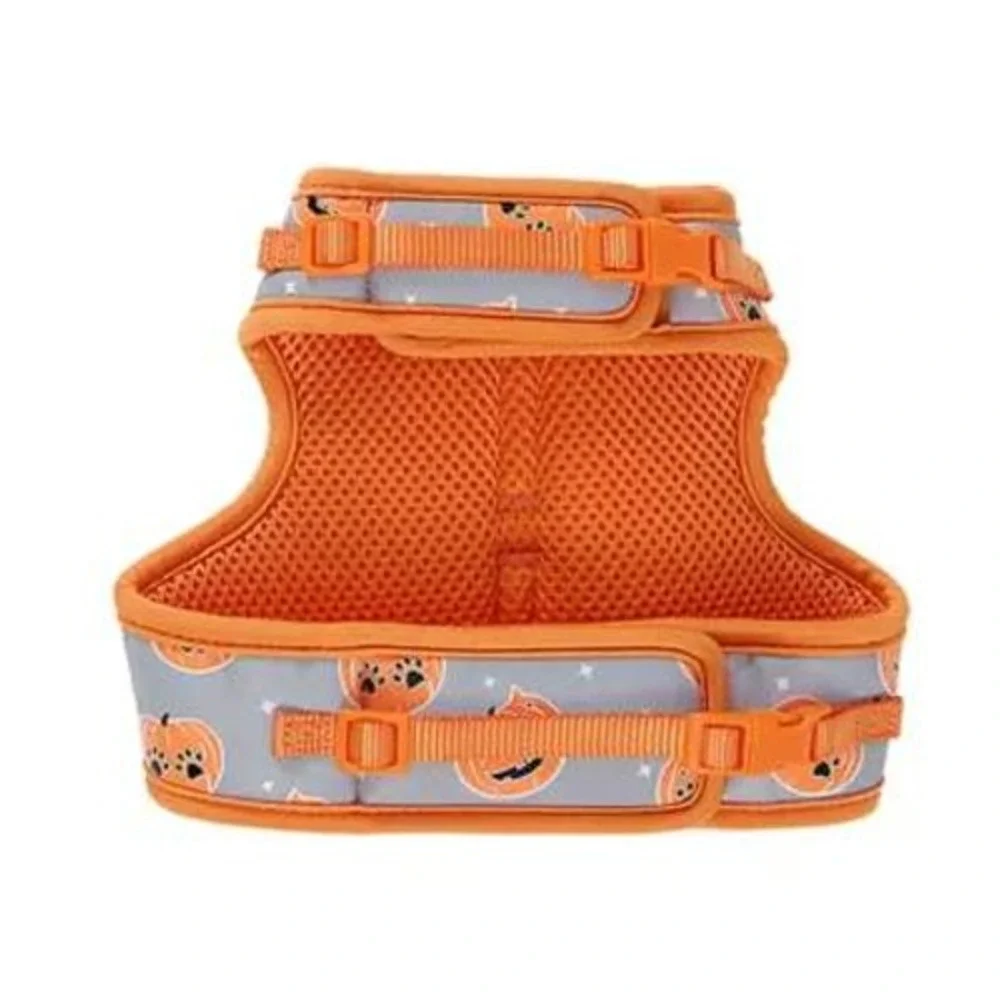 Thrills & Chills Reflective Cat Harness‎ & Leash Set Pumpkin Halloween Costume